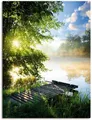 Produktbild: Artland Wandbild Angelsteg am Morgen, Gewässer (1 St), als Alubild, Leinwandbild, Poster in verschied. Größen