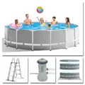 Produktbild: INTEX Komplettset Prism Frame Pool Ø 457x107cm + Filterpumpe Swimmingpool 26724