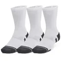 Produktbild: Under Armour® Tennissocken Unisex UA Performance Tech-Crew-Socken im 3er-Pack (3-Paar) für Squash und aktive Freizeit, flexible Passform, sportlicher Stil weiß L (42/47)