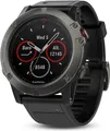 Produktbild: Garmin Fenix 5X 51 mm grau am Silikonarmband schwarz [Wi-Fi, Saphir Edition]