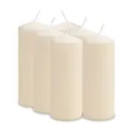 Produktbild: Müller Stumpenkerzen - 6 Säulenkerzen - Elfenbein - 68 x 180 mm - Lange Brenndauer 60 Stunden - Ohne Duft Wachskerzen - BSS Brandschutz - RAL Qualität