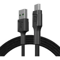 Produktbild: GreenCell KABGC20 USB Kabel 1,2 m USB 2.0 USB A Micro-USB B Schwarz (1.20 m, USB 2.0) (KABGC20)