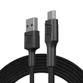 Produktbild: Green Cell Kabel USB-A - Micro USB 1.2m Ladekabel Schwarz Schnellladekabel High Speed Kompatibel mit Quick Charge 3.0 für Samsung, Xiaomi, Huawei, Kindle, Nexus, Android-Telefonen
