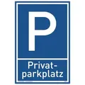Produktbild: Schild Privat Parkplatz blau | stabiles Alu Schild mit UV-Schutz 20 x 30 cm