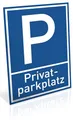 Produktbild: Schild Privat Parkplatz | Alu 20 x 30 cm | stabiles Alu Schild mit UV-Schutz | blau | Privatparkplatz Parken verboten | Dreifke®