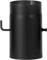Produktbild: FireFix Ofenrohr Ø 150 mm 25 cm Drosselklappe schwarz Rohr Ofen Kamin Kaminrohr