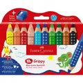 Produktbild: Faber-Castell Buntstift Grippy 10er Set mit Spitzer und weicher XXL Jumbo Mine