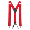 Produktbild: MASADA Hosenträger für Herren mit robusten Clips stufenlos verstellbar 3,5 cm breit und bis zu 195 cm Körpergröße Rot