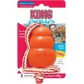Produktbild: KONG Aqua M, orange mit Seil - Kauspielzeug aus Naturkautschuk für Hunde
