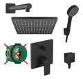 Produktbild: Hansgrohe Duschsystem m. Duscharmatur Unterputz und Regendusche HGSK01ob schwarz