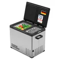 Produktbild: PLUG IN FESTIVALS elektrische Kühlbox - 2 Fächer Kompressor Kühlbox 12v 230v - bis -20 Grad & App-Steuerung - Gefrierbox Auto & Camping - DUAL Ice Cube elektrisch (38 Liter)