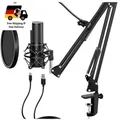 Produktbild: TONOR Q9 USB Podcast Mikrofon Gaming Studio Streaming Mikrofon Set mit Arm