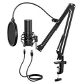 Produktbild: USB Podcast Microphone, Gaming PC Studio Streaming Mic Kit for PS4/5/Discord/...