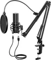 Produktbild: USB Podcast Mikrofon, Kondensator Mikrofon, 200 cm Kabel, T
