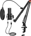 Produktbild: USB Podcast Microphone, Gaming PC Studio Streaming Mic Kit for PS4/5/Discord/Twi