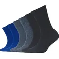 Produktbild: Camano Socken ca-soft (6 Paar) mit Komfortbund und gepolsterten Zehen-/Fersenbereich blau 35-38