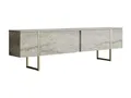 Produktbild: Hanah Home Elegant TV Stand with Metal Legs, Travertine & Gold Finish, 180 x 30 x 50 cm | 100% Melamine Coated Particle Board, 18 mm Thick | Stylish Marble Design for Modern Living Rooms