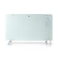 Produktbild: NEDIS Glaspanel-Konvektionsheizgerät - Thermostat - LCD-Display - 2 Heizstufen - Stand-/Wandgerät - 2000 W - Fernbedienung - Überhitzungsschutz - IP24 - Weiß 1.50 m Weiss HTPL20FWT