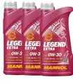 Produktbild: 3x1 Liter Mannol Legend Extra 0W30 Motoröl 0W-30 C2 /C3 BMW LL-12FE VW 505.01