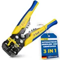 Produktbild: S&R Automatische Abisolierzange - Crimpzange 3 in 1 mit Schneide, Selbsteinstellend und Verstellbar, Feinjustierung über Einstellschraube| Abisolierwerkzeug | Crimper Abisolierer Elektrikerwerkzeug