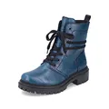 Produktbild: Rieker Damen Schnürstiefeletten 72675, Frauen Stiefeletten,Kurzstiefel,uebergangsschuhe,uebergangsstiefel,schnürboots,Boots,blau (12),38 EU / 5 UK