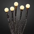 Produktbild: hellum Kugel Lichterkette mit Timer, LED Lichterkette innen mit 20 Warmweiße LED Kugeln, Partybeleuchtung beleuchtet 190cm, Batteriebetrieben indoor für Party, Gerten, Weihnachten Dekoration, 521177