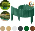 Produktbild: Floranica Rollborder Beeteinfassung 100 x 10 cm Grün Flexibler Holzzaun Deko für Gartenzaun Rasenkante Umzäunung Gartenzaun für Rasenflächen