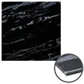 Produktbild: HOOZ Tischplatte aus Glas verschiedene Größen (Marmorschwarz, 1 St., ESG-Sicherheitsglas), mit hochwertigem Facettenschliff schwarz 30 cm x 30 cm