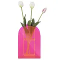 Produktbild: Navaris Acryl Vase pink - transparente Blumenvase aus Acrylglas - Deko für Wohnzimmer Schlafzimmer Büro - für Blumen und Trockenblumen
