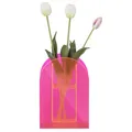 Produktbild: Acryl Vase pink - transparente Blumenvase aus Acrylglas - Deko für Wohnzimmer