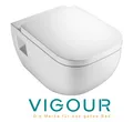 Produktbild: VIGOUR DERBY Wand WC spülrandlos mit sichtbarer Befestigung & SoftClose WC-Sitz