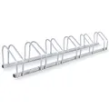 Produktbild: CCLIFE Fahrradständer Boden für 6 Fahrräder mit Reifenbreiten bis 65 mm Eisen Fahrradhalter 160 x 32 x 26 cm