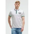 Produktbild: CAMP DAVID Poloshirt mit Kontrastnähten weiß 4XL (66/68)