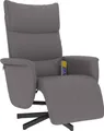 Produktbild: vidaXL Massagesessel mit Fußteil Grau Kunstleder