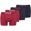 Produktbild: Levi's Herren Trunks, 4er Pack - Solid Basic Boxer & Vintage Stripe, ECOM Rot/Schwarz L