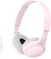 Produktbild: Sony MDR-ZX110AP faltbarer Bügelkopfhörer mit Headsetfunktion, rosa