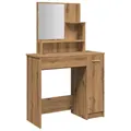 Produktbild: vidaXL Schminktisch mit Spiegel Artisan-Eiche 86,5x35x136 cm, Kosmetiktisch, Schminktisch mit Spiegel, Schminktisch mit Schublade, Frisiertisch
