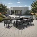 Produktbild: Gartenmöbel Set mit ausziehbarem Esstisch und 8 Stühlen Rope