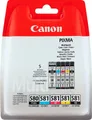 Produktbild: Canon PGI-580BK/CLI-581 BK/C/M/Y Pigment- und Farbstofftinte Multipack Tintenpatrone (Packung, 5-tlg)