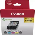 Produktbild: Canon PGI-580/CLI-581 PGBK/C/M/Y/BK Multi Pack - 5er-Pack - pigmentiertes Schwarz, Schwarz, Gelb, Cyan, Magenta - original - Box - Tintenbehälter - für PIXMA TS6251, TS6350, TS6351, TS705, TS8252, TS8350, TS8351, TS8352, TS9550, TS9551