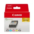 Produktbild: Canon Tinten-Multipack - PGI-580/CLI-581 Original Drucker Tintenpatronen 5er-Pack (1 x Schwarz, 1 x Cyan, 1 x Magenta, 1 x Gelb & 1 x Schwarz druckerpatronen)