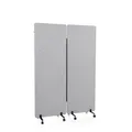 Produktbild: Akustik Trennwand Büro Raumteiler Schallschutz 170x120cm 2er-Set FLEXMIUT Rollen
