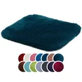 Produktbild: liebling Superior Badteppich mit Anti-Rutsch-Beschichtung, 100% Polyester (Mikrofaser), 50 x 45 cm, 30 Grad waschbar, Fußbodenheizung geeignet, Farbe: Lagune