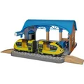 Produktbild: lupilu® Lokschuppen / Bahnhof / Weichenhäuschen / Verladestation, 13-teilig / 8-teilig / 4-teilig / 15-teilig (Bahnhof)