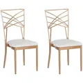 Produktbild: Esszimmerstuhl 2er Set GIRARD Metall Roségold