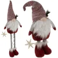 Produktbild: Ruhhy Weihnachtsfigur mit Langen Beinen Teleskop Weihnachtsfiguren Stehend Plüsch Home Deko 22340 Zwerg
