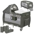Produktbild: Lionelo Sven Plus 4 in 1 Baby Bett Baby ab Geburt bis 15 kg Wickelauflage Moskitonetz luftige Seitenwände mit Seiteneingang Tragetasche zusammenklappbar