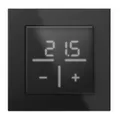 Produktbild: Homematic IP Glas-Wandthermostat mit 1-Fach Glasrahmen, schwarz, Smart Home, misst Temperatur + Luftfeuchtigkeit, digitales Thermostat Heizkörper/Fußbodenheizung mit App, Alexa, Google Assistant