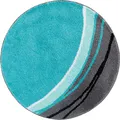 Produktbild: Erwin Müller Badematte Mykonos, Badteppich, Badvorleger rutschhemmend türkis Größe rund: 90 cm Ø - kuscheliger Hochflor, für Fußbodenheizung geeignet (weitere Farben, Größen)