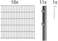 Produktbild: Alberts Doppelstabmattenzaun Grundset, (Set), Höhe: 80-200 cm, Gesamtlänge: 4-30 m, zum Einbetonieren
